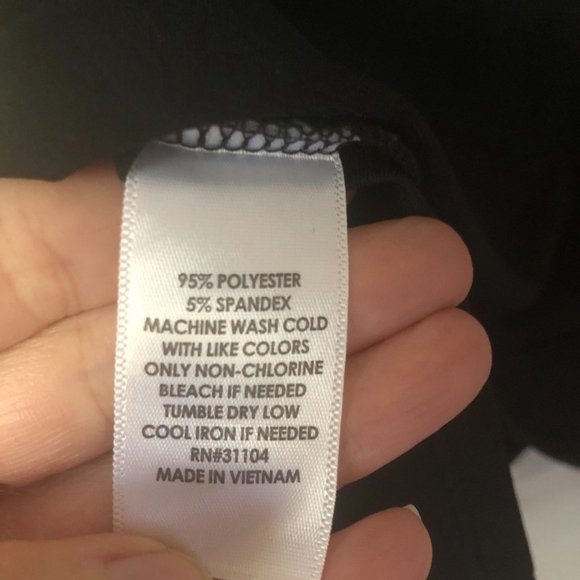 New Directions Black Polyester Blouse, Tunic, Size Medium - Picture 8 of 11